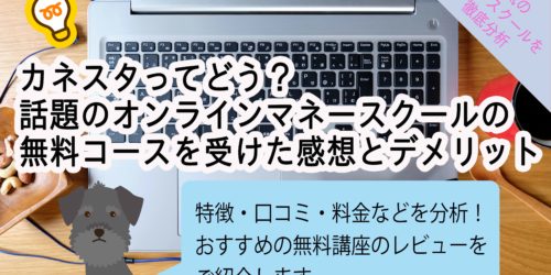 カネスタってどう?話題のオンラインマネースクールの無料コースを受けた感想とデメリット
